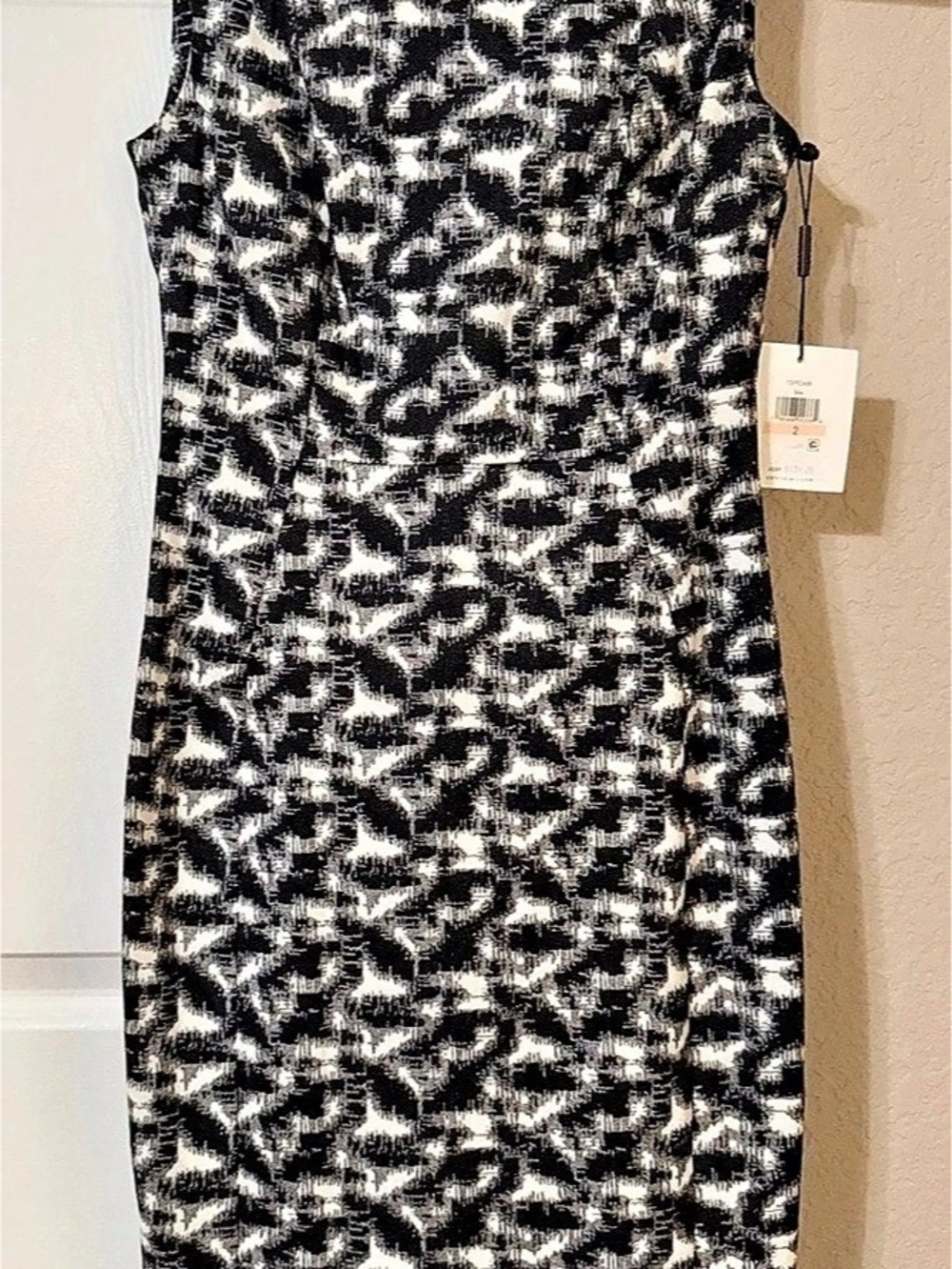 Calvin Klein Abstract Print Midi Dress Size 2 NWT